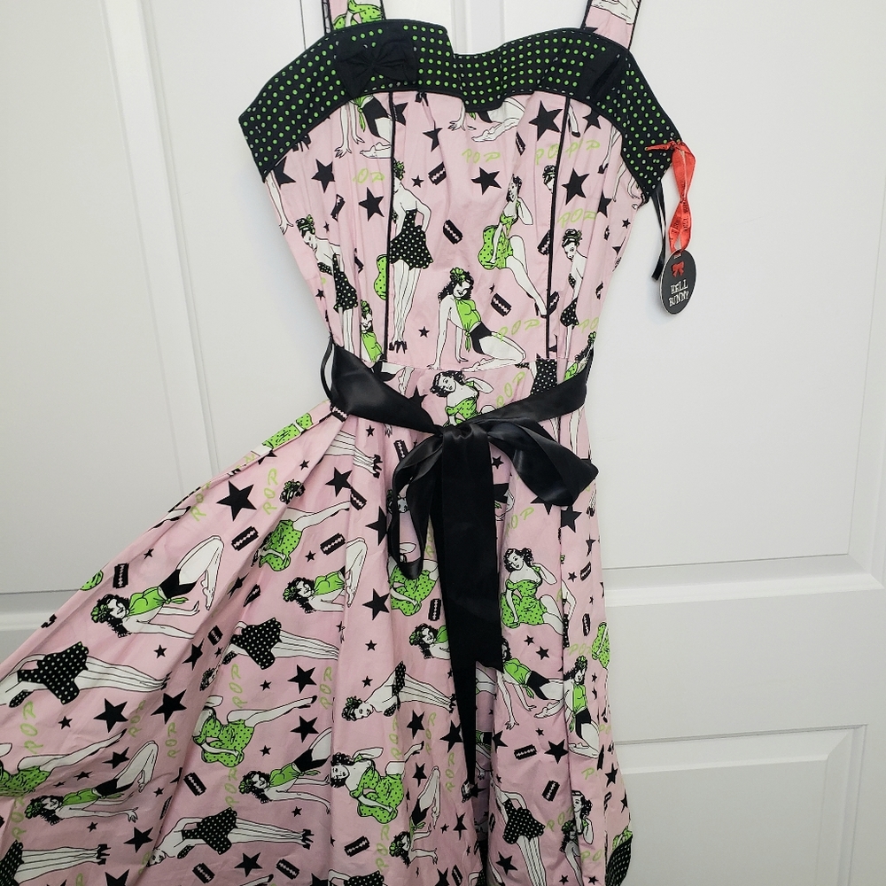 50s style PinUp Girls dress Large - Picture 5 of 6